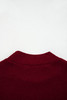 Red Dahlia Metal Ribbed Knit Long Sleeve Slim Fit Top
