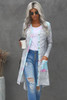 Tie-dye Patchwork Long Striped Cardigan with Pockets