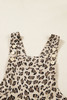 Brown Leopard Bib Wide Leg Jumpsuit