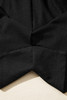 Black Ribbed Texture Baggy Drop Shoulder Pullover and Shorts Set
