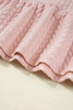 Delicacy Braided Texture Ruffle Hem Top Drawstring Loose Pants Set