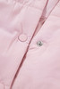 Pink Stand Neck Flutter Sleeve Snap Button Puffer Vest