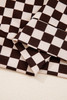 Black Athleisure Checkered 2pcs Pants Set