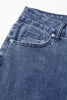 Dirty blue High Waist Button Zip Fly Bell Bottom Jeans