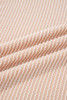 Parchment Twist Ribbed Exposed Seam Detail Long Sleeve Loose Top