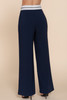 Contrast Waistband Straight Long Pants Contrast Waistband Straight Long Pants