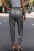 High Waist Trousers Pocket Satin Jogger Pants High Waist Trousers Pocket Satin Jogger Pants