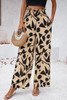 Allover Print Folded Frill Wide Leg High Waist Pant Allover Print Folded Frill Wide Leg High Waist Pant