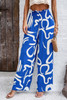 Allover Print Folded Frill Wide Leg High Waist Pant Allover Print Folded Frill Wide Leg High Waist Pant