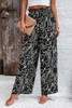 Allover Print Folded Frill Wide Leg High Waist Pant Allover Print Folded Frill Wide Leg High Waist Pant