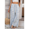 Allover Print Drawstring Pockets Wide Leg Pants Allover Print Drawstring Pockets Wide Leg Pants