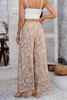 Allover Print Drawstring Pockets Wide Leg Pants Allover Print Drawstring Pockets Wide Leg Pants
