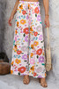 Allover Print Drawstring Pockets Wide Leg Pants Allover Print Drawstring Pockets Wide Leg Pants