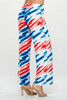 American Flag Print Flare Pants