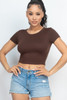 Short Sleeve Roundneck Crop Top