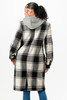 Hooded Plaid Coat