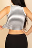Ribbed Striped Racerback Crop Tank Top Ribbed Striped Racerback Crop Tank Top