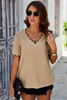 Knit Loose Fit V Neck Solid Drop Shoulder Top Knit Loose Fit V Neck Solid Drop Shoulder Top