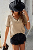 Knit Loose Fit V Neck Solid Drop Shoulder Top Knit Loose Fit V Neck Solid Drop Shoulder Top