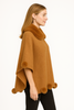 Trim Cape With Faux Fur Collar Trim Cape With Faux Fur Collar