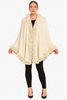 Faux Fur Trim Hooded Cape Wrap Faux Fur Trim Hooded Cape Wrap