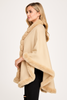 Faux Fur Trim Hooded Cape Wrap Faux Fur Trim Hooded Cape Wrap