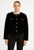 Faux Shearling Button-front Cropped Jacket Faux Shearling Button-front Cropped Jacket