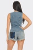 Sleeveless Vest Denim Top