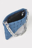 Denim Braided Chain Shoulder Bag