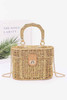 Braided Cotton Box Top Handle Bag