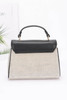 Canvas Top Handle Flap Bag