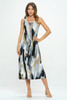 Bns Brush Stroke Print Tank Long Dress