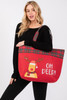 Oh Deer Letter Reindeer Christmas Tote Bag-50859