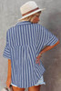 Blue Short Sleeve Striped Shirt