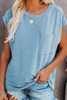 Knit Pocketed Tee with Side Slits