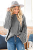 Gray Cable Knit Sweater