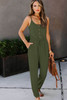 Green Pocketed Knit Jumpsuit