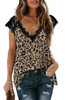 Eyelash V Neck Leopard Tank