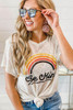 Rainbow Letter Print T-shirt