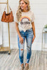 Rainbow Letter Print T-shirt