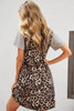 Leopard Sequined Splicing Mini Dress