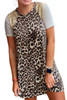 Leopard Sequined Splicing Mini Dress