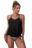 Leopard Tankini with Stripes Patchwork