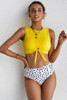 Yellow Tie Knot High Waist Bikini