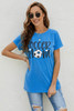 Blue SOCCER MOM Graphic Tee