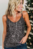 Gray Sequin Tank Top Gray Sequin Tank Top