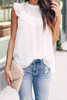White Frilled Detail Tulle Tank Top White Frilled Detail Tulle Tank Top