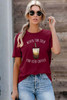 Wine Red NEVER TOO COLD FOR ICED COFFEE T-shirt