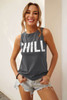 CHILL Graphic Print Tank Top