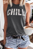 CHILL Graphic Print Tank Top